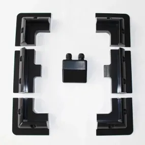 1 set/lot Black Color 7PCS/SET Full-Set-Black-ABS-Solar-Panel-Mounting-Brackets-with-Cable-Gland-amp for Caravan Motor Home RV