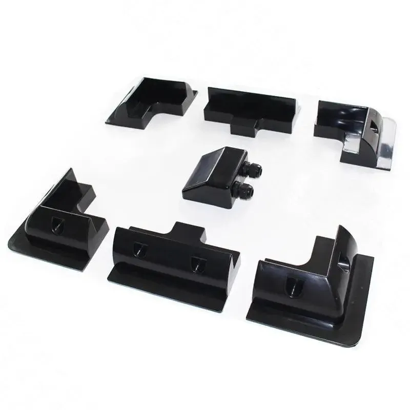 1 set/lot Black Color 7PCS/SET Full-Set-Black-ABS-Solar-Panel-Mounting-Brackets-with-Cable-Gland-amp for Caravan Motor Home RV