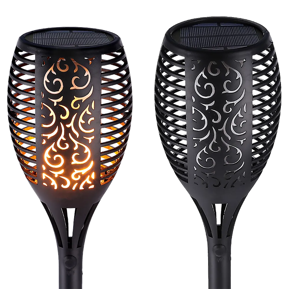 10 Pack Solar Torch Lights 96 LED Flickering Lighting Dancing Flame Garden Lamp