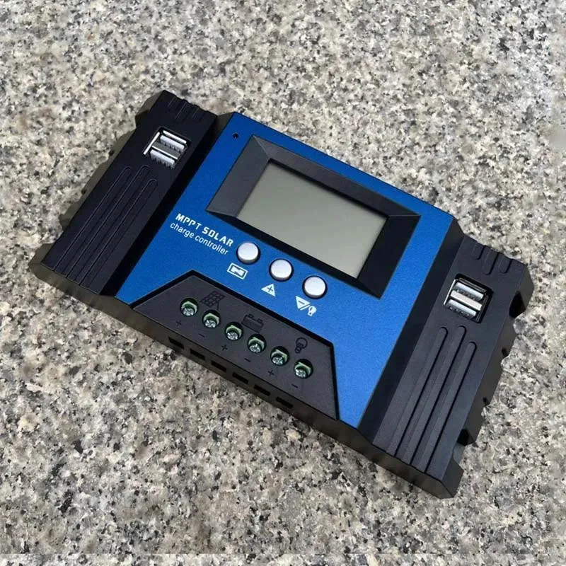 100A/60A/50A/40A/30A 12V/24V Auto Solar Charge Controller MPPT Controllers LCD Dual USB Output Solar Panel PV Regulator