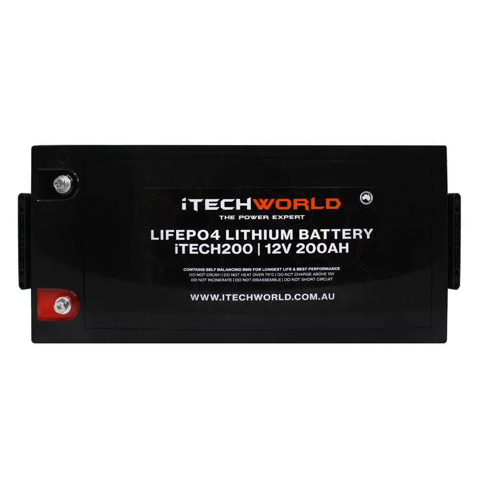 12v iTECH200 200Ah Lithium Battery - LiFePO4 Deep Cycle Camping RV Solar
