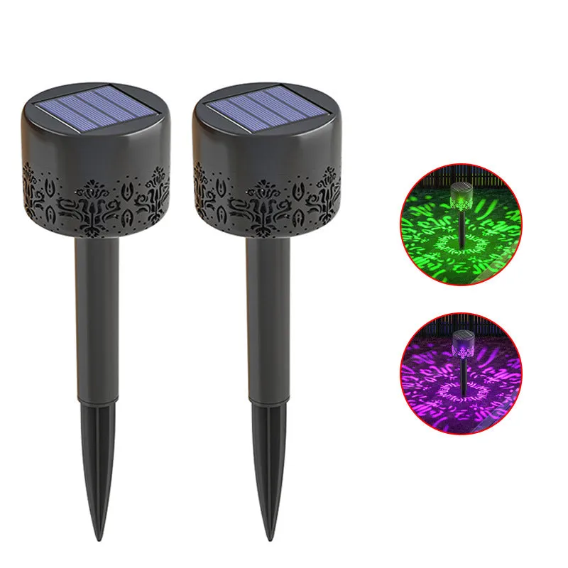 2 Pack Solar Waterproof Path Lawn Staking Induction Light