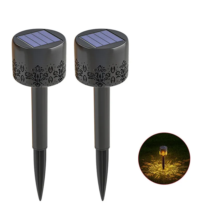 2 Pack Solar Waterproof Path Lawn Staking Induction Light