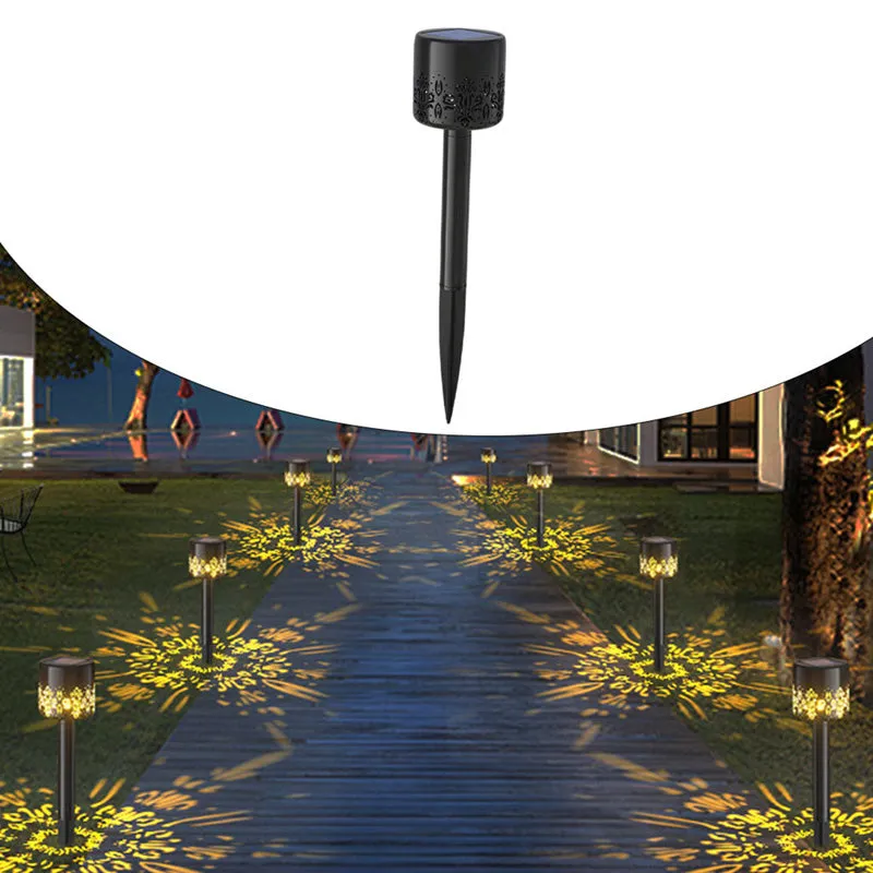 2 Pack Solar Waterproof Path Lawn Staking Induction Light