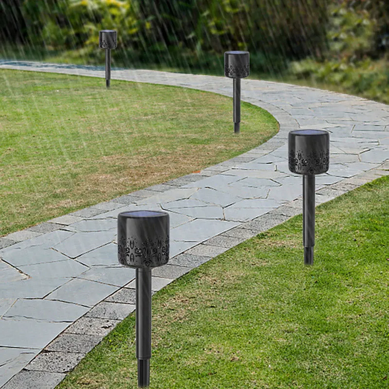 2 Pack Solar Waterproof Path Lawn Staking Induction Light
