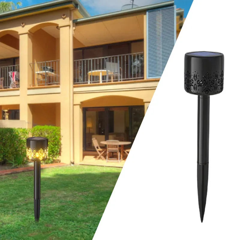 2 Pack Solar Waterproof Path Lawn Staking Induction Light