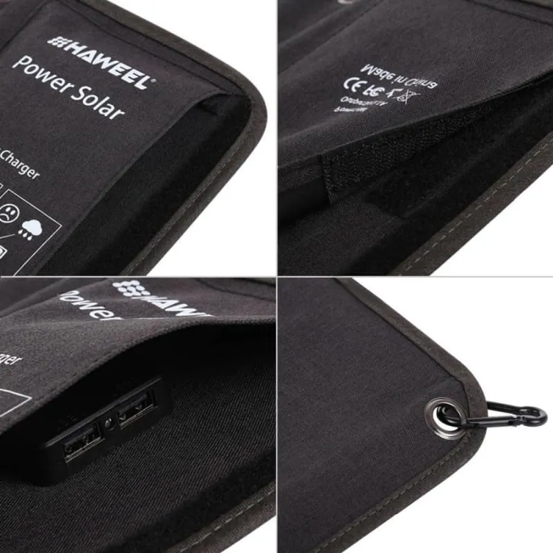 2 Panels Waterproof Foldable Solar Power Charger