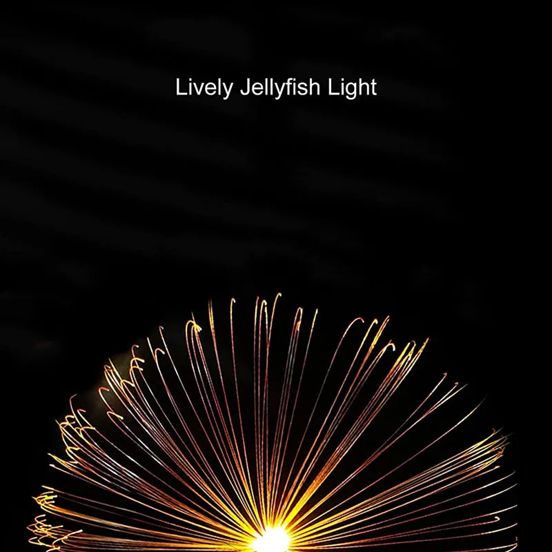 2 Pieces LED Solar Light Outdoor Fiber Optic Jellyfish Lamp