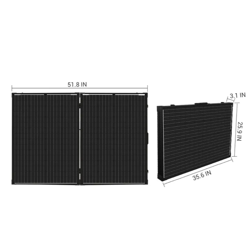 200 Watt 12 Volt Monocrystalline Foldable Solar Suitcase | RNG-KIT-STCS200D-VOY20 (OPEN BOX)
