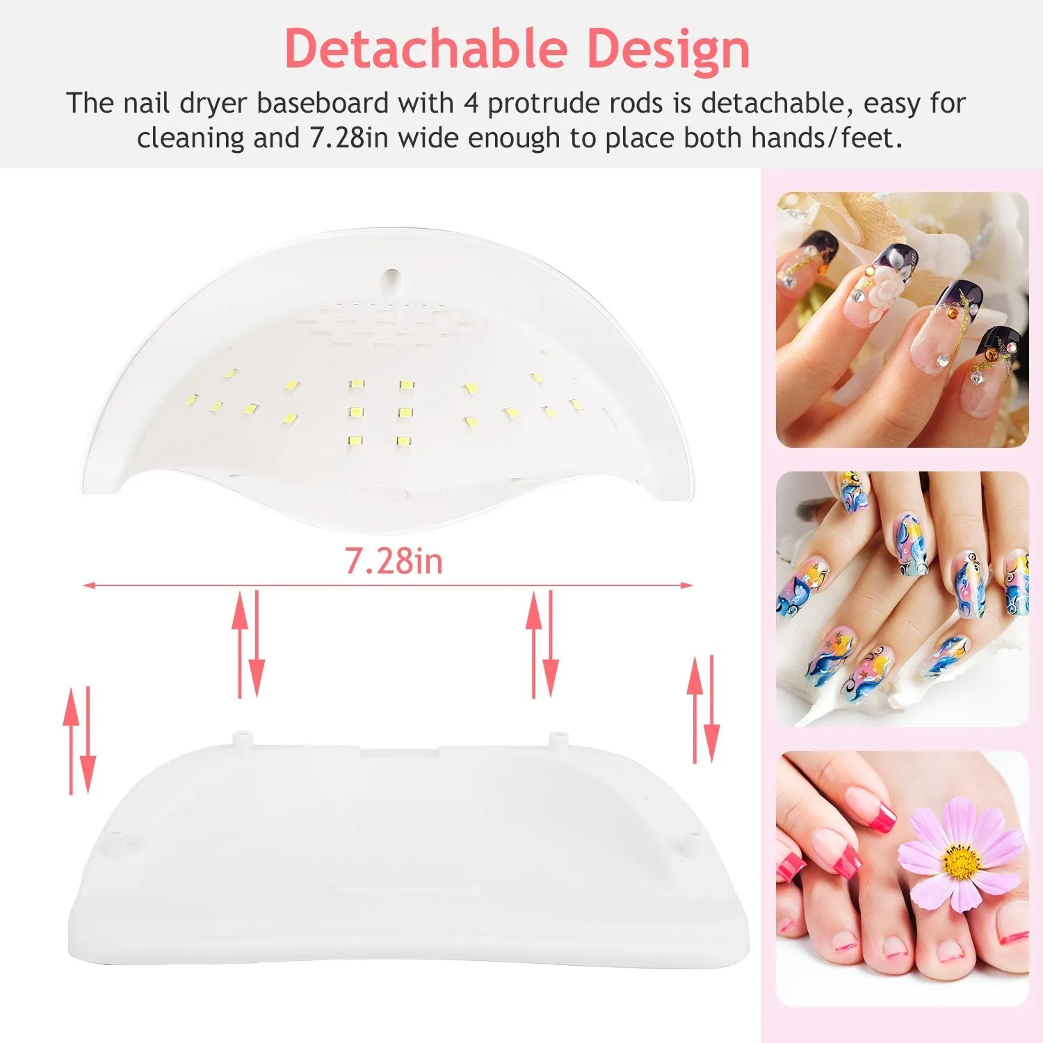 220W UV LED Nail Lamp Gel Polish Dryer