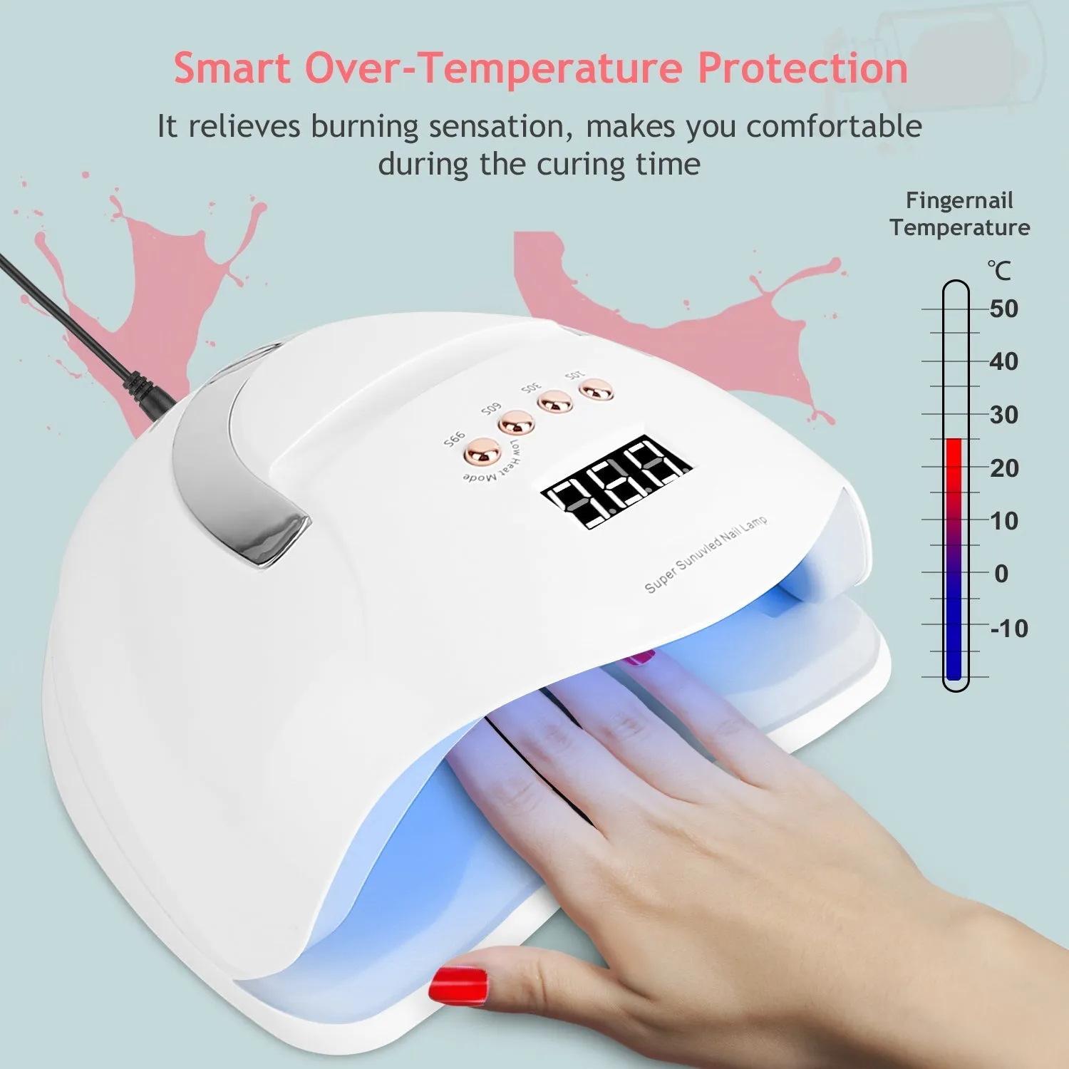 220W UV LED Nail Lamp Gel Polish Dryer