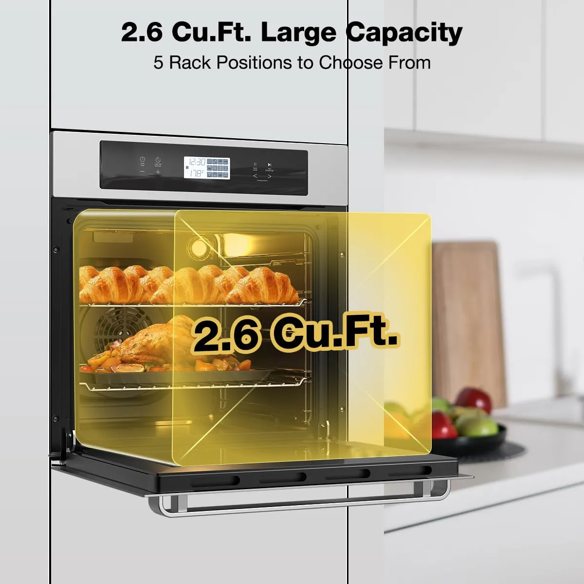 24'' Built-in Electric Wall Oven - 12 Functions Convection Ovens
