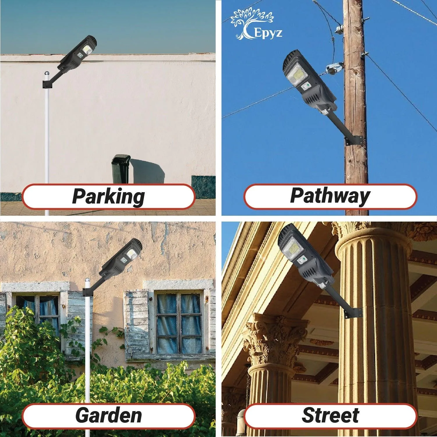 30 Watt Solar Street Light for Outdoor (White Light)