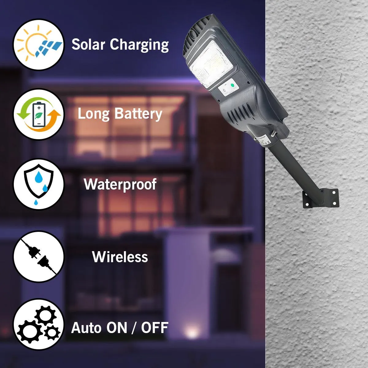 30 Watt Solar Street Light for Outdoor (White Light)