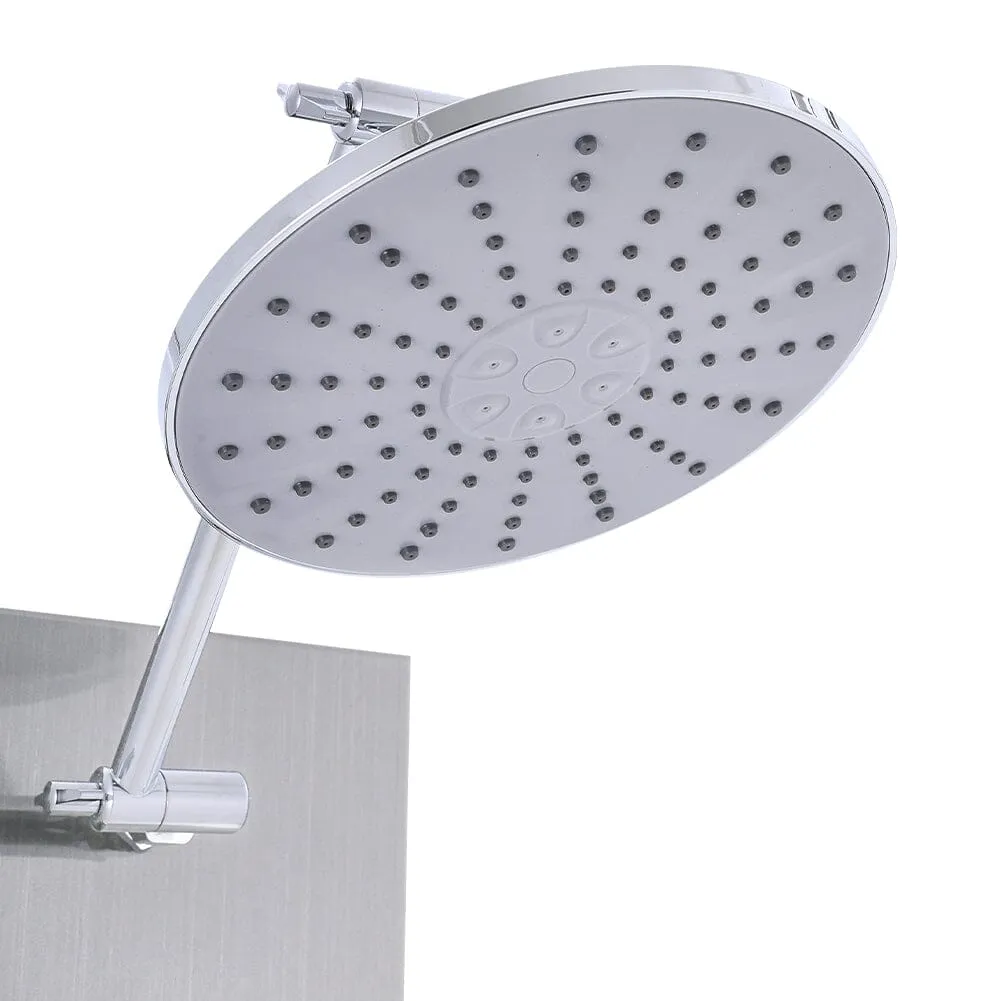 4 in 1 Adjustable Stainless Steel Shower Panel System with Body Massage Jets and Handle