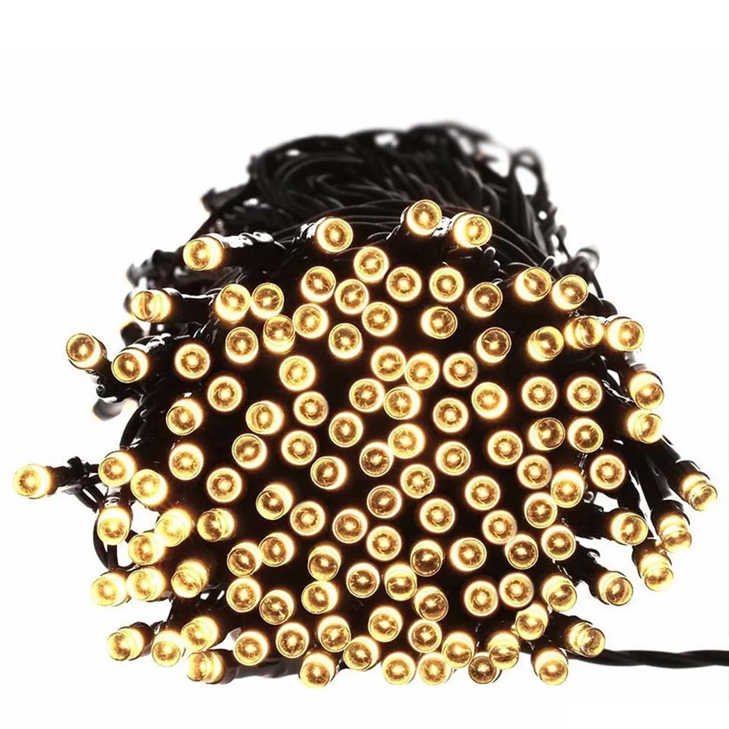 42M 400 LED Bulbs String Solar Powered Fairy Lights Garden Christmas Decor 8 Modes - Warm White