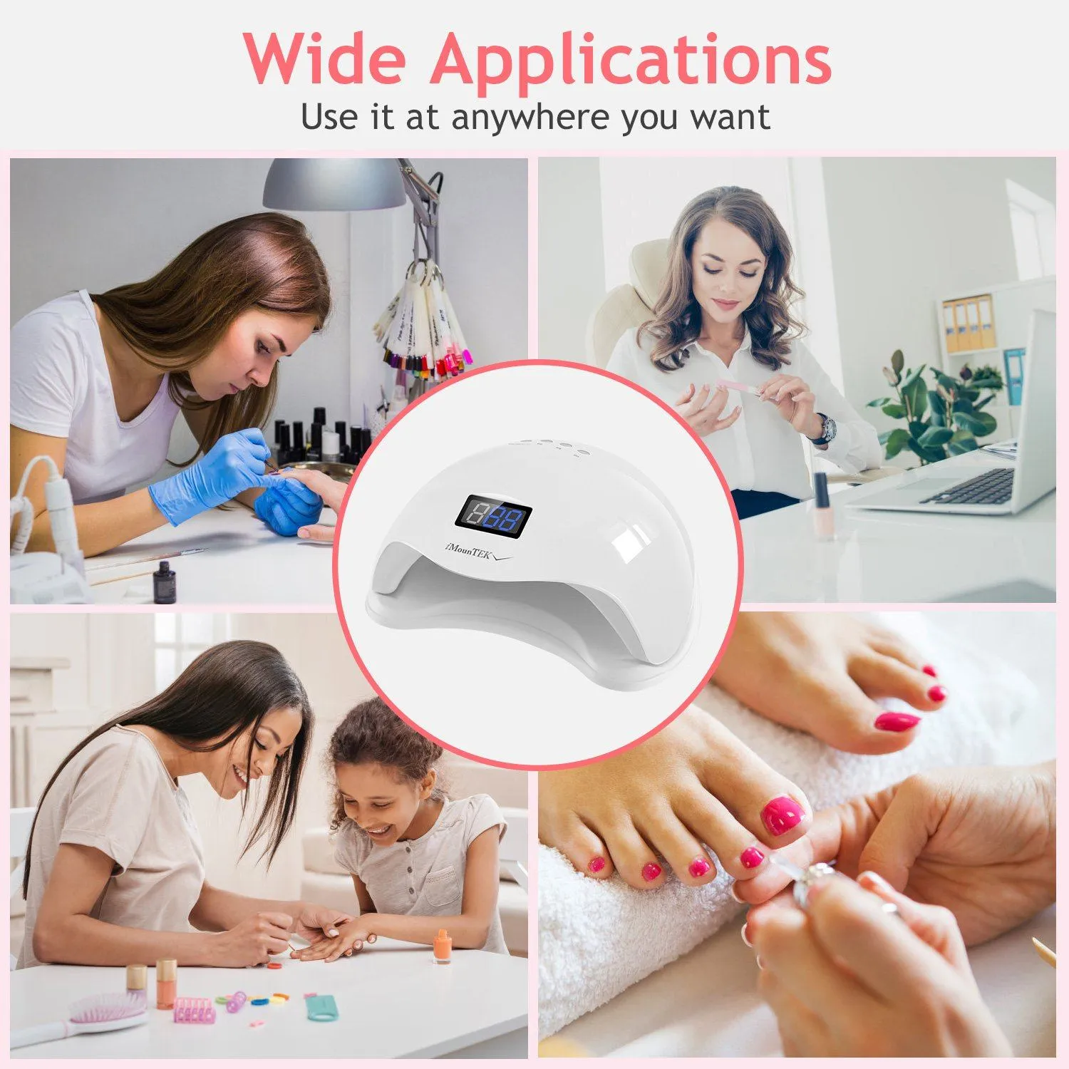 48W UV LED Nail Lamp Gel Polish Nail Dryer