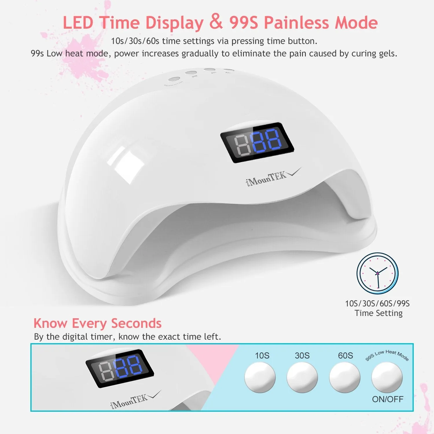 48W UV LED Nail Lamp Gel Polish Nail Dryer