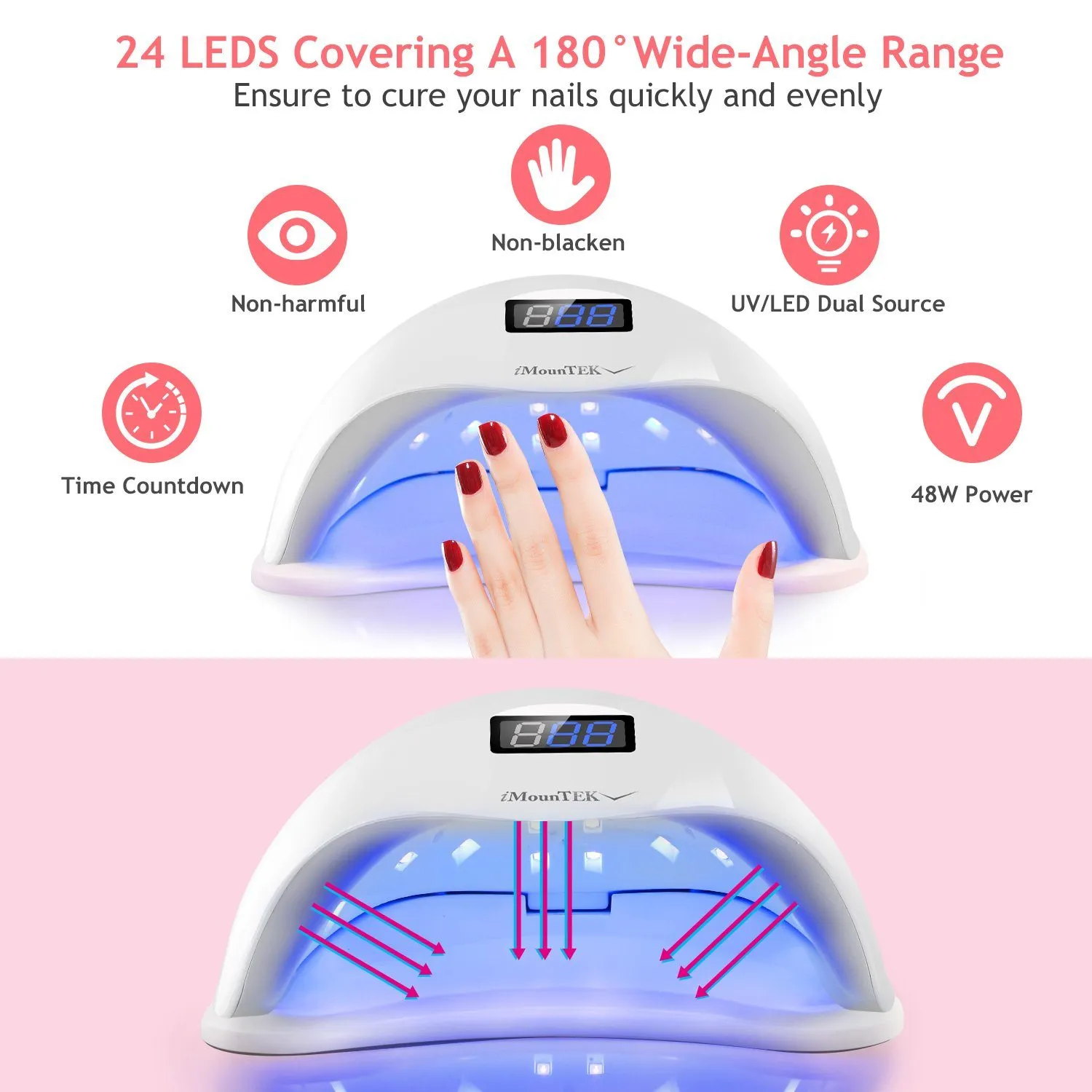 48W UV LED Nail Lamp Gel Polish Nail Dryer