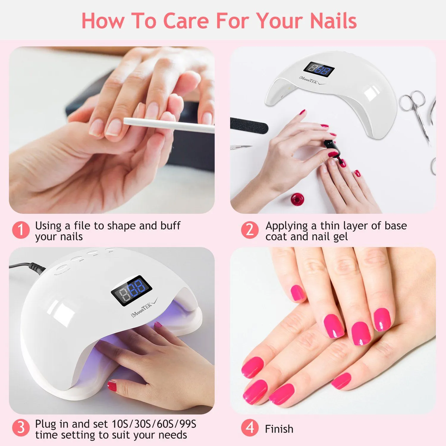 48W UV LED Nail Lamp Gel Polish Nail Dryer