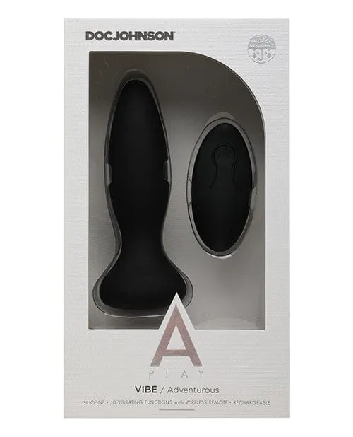 A Play Rechargeable Silicone Adventurous Anal Plug with Remote