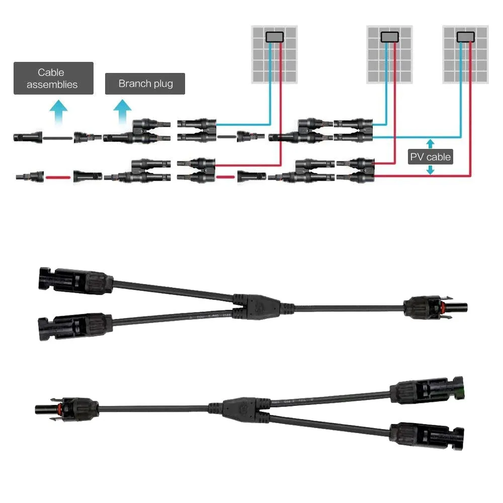 ACOPower 1 Pair Solar Panel PV T/Y Connectors