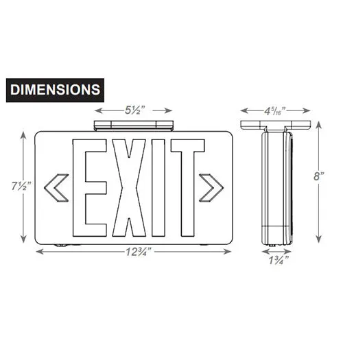 Advantage Environmental Lighting X5U LED Exit Sign