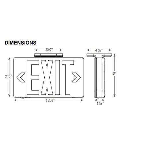 Advantage Environmental Lighting X5UBAA - BAA Compliant LED Exit Sign