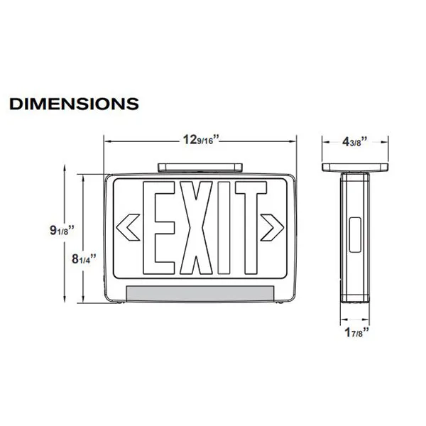 Advantage Environmental Lighting XEM4U Lightpipe LED Exit & Emergency Combo