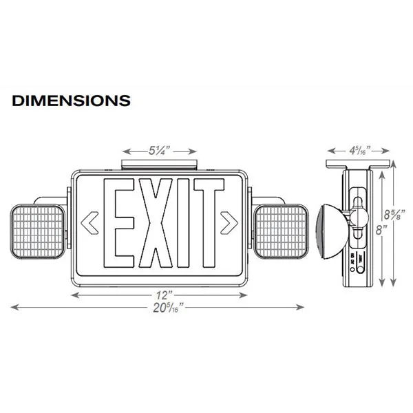 Advantage Environmental Lighting XEM9U All LED Exit & Emergency Combo
