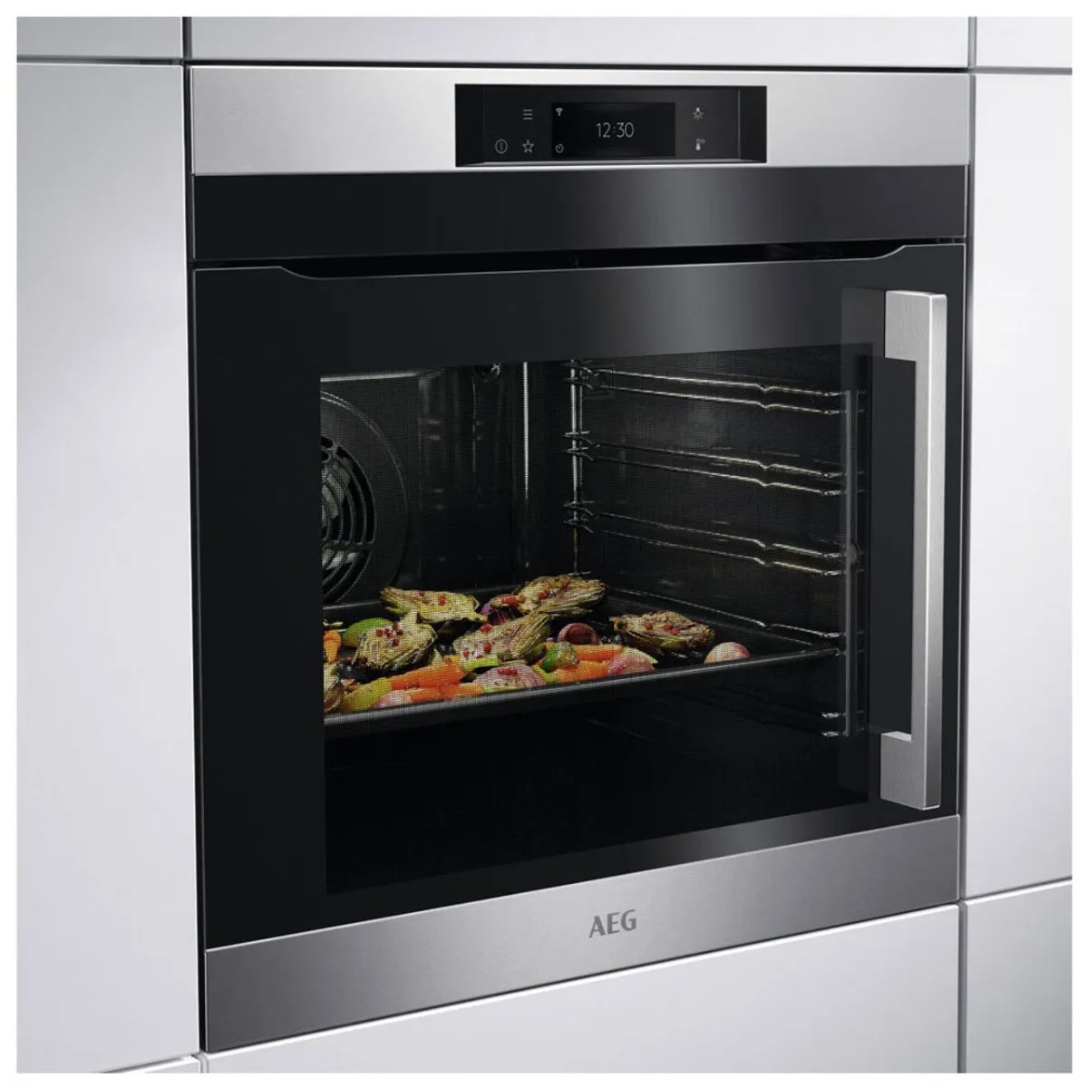 AEG BPK742R81M Assisted Cooking Single Oven with Pyrolytic Cleaning - Stainless Steel