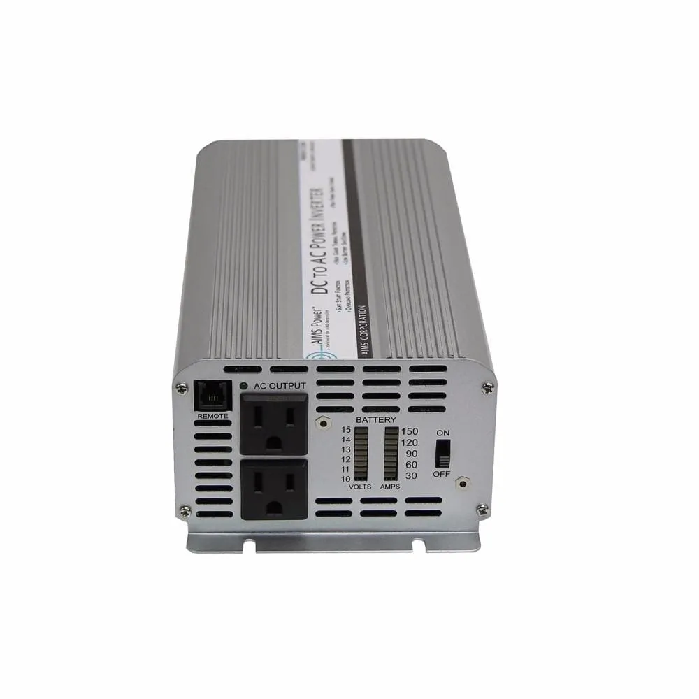 Aims PWRINV1250W 12 Volt 1250 Watt Modified Sine Wave Inverter