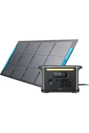 Anker SOLIX F1500 Portable Solar Generator Kit - With Anker 200W Solar Panel