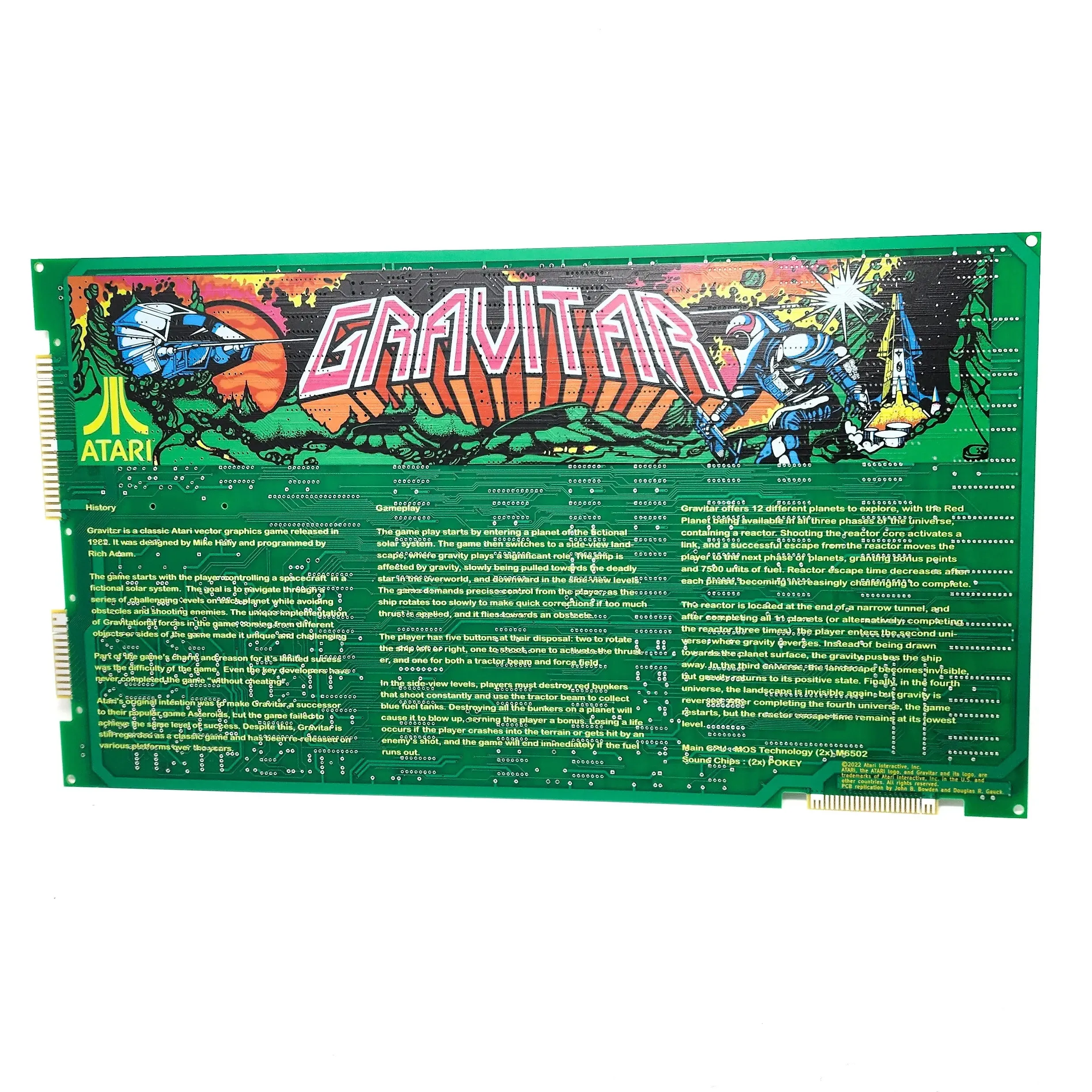Atari Gravitar Reproduction PCB Rev C