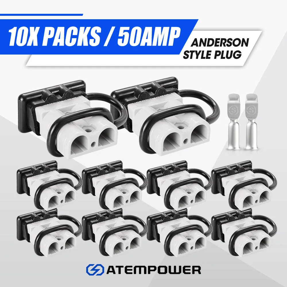 Atem Power 10x  For Anderson Plug Dust Cover Cap Style Connectors 50AMP Battery