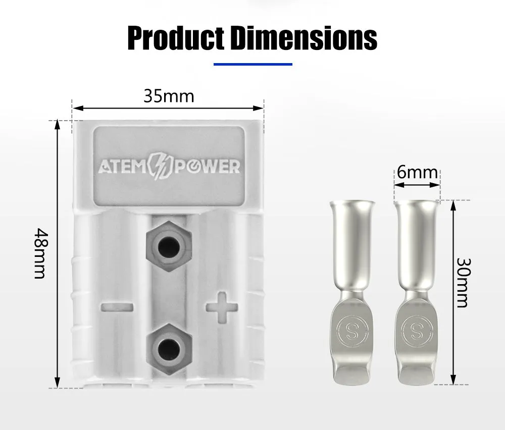 Atem Power 10x  For Anderson Plug Dust Cover Cap Style Connectors 50AMP Battery