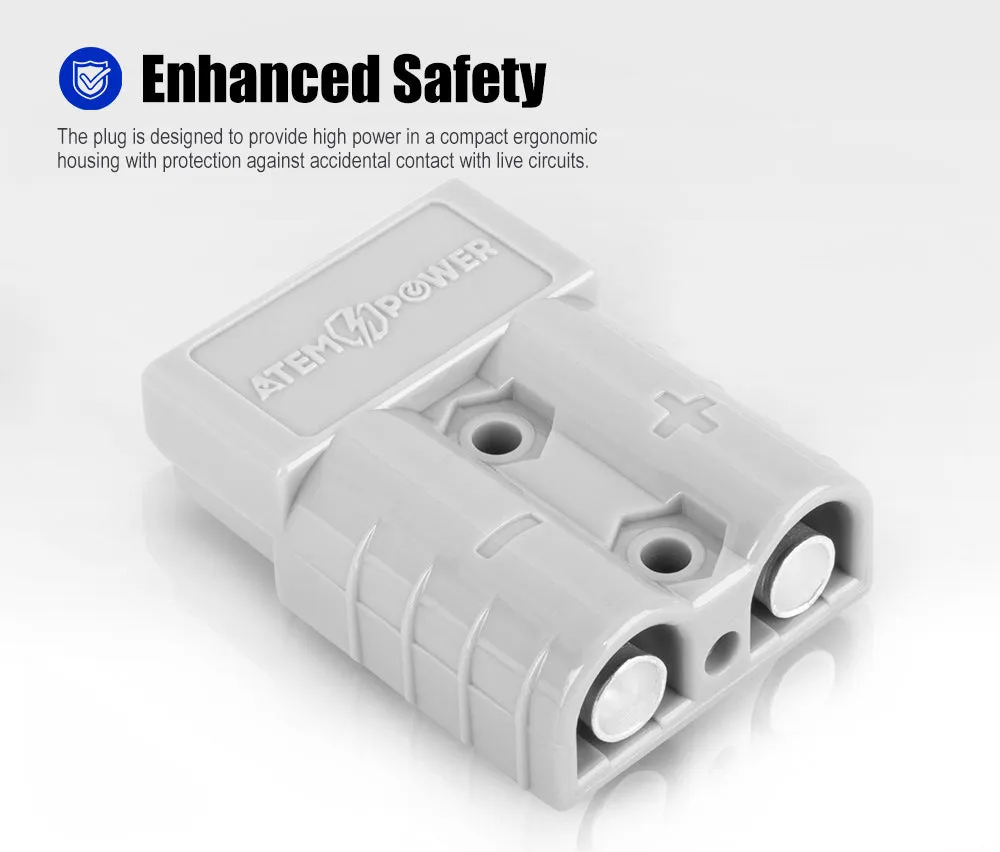 Atem Power 20PCS Anderson Style Plug Connectors 50 AMP 12-24V 6AWG DC Power Tool