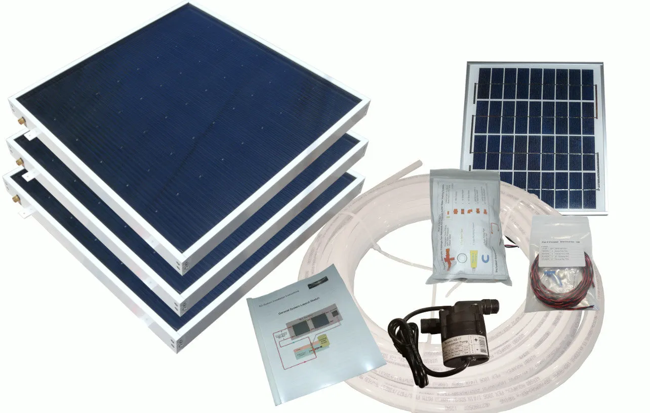 Boat Solar Water Heating Kit - Direct Water Circulation