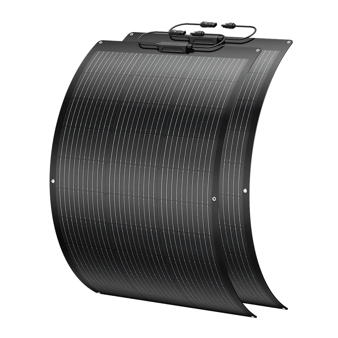 BougeRV Arch 200 Watt (2x100W) Fiberglass Curved Solar Panel