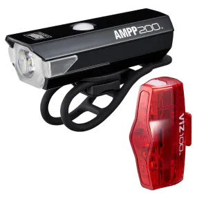 Cateye AMPP 200 Viz 100 Bike Light Set