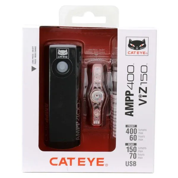 Cateye AMPP 400/ VIZ 150 Light Set