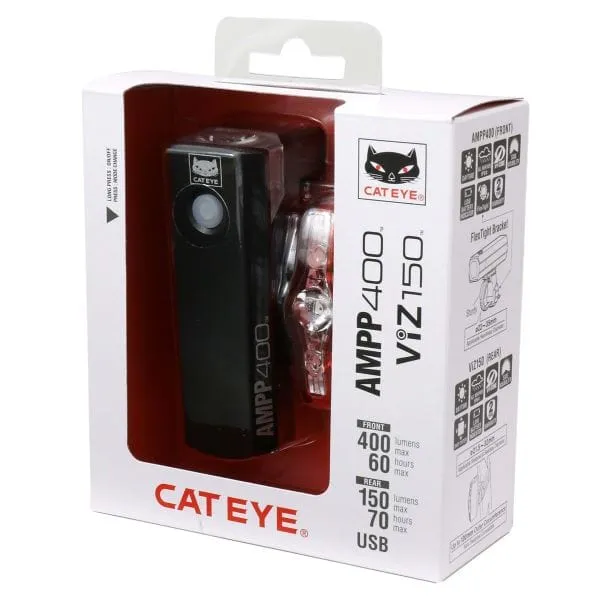 Cateye AMPP 400/ VIZ 150 Light Set