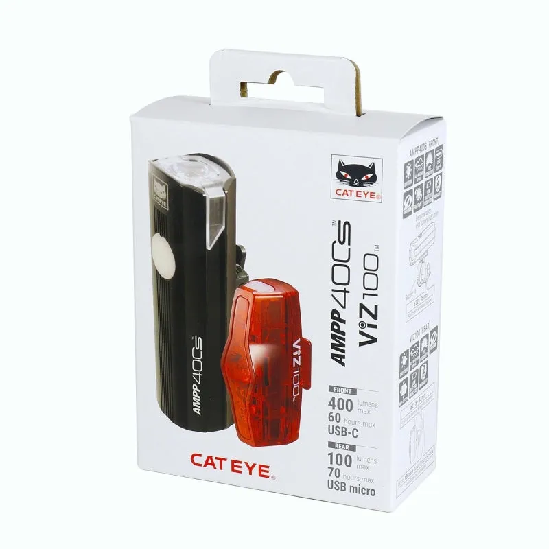 Cateye Ampp 400S & VIZ100 Light Set