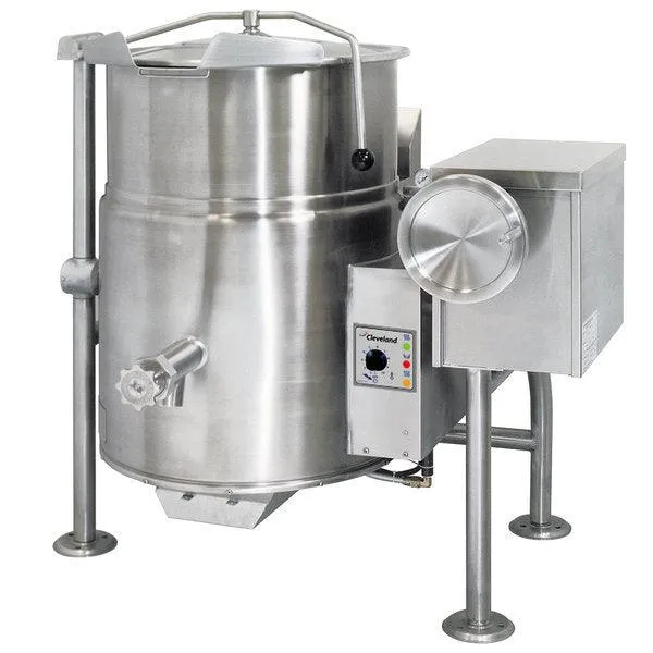 Cleveland KGL-25-T Liquid Propane 25 Gallon Tilting 2/3 Steam Jacketed Kettle - 90,000 BTU