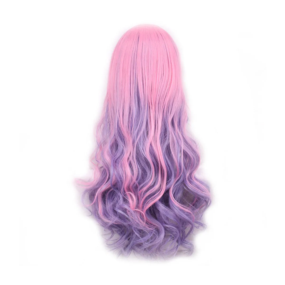 Cosplay Curly Wig for Women (Pink & Purple)