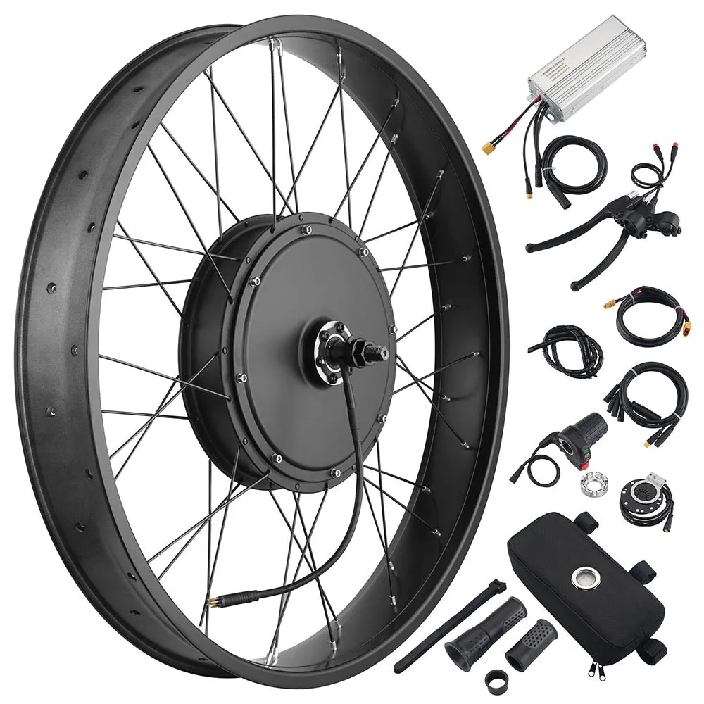 DIY 26 Inch 1000w Fat Tire Ebike Conversion Kit Front Pedal Assist