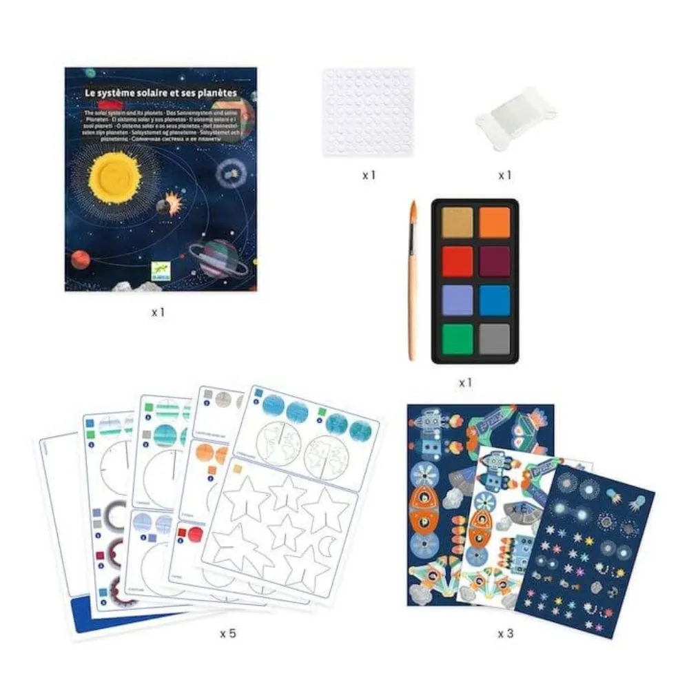 Djeco Do It Yourself - Solar System Decorative Mobile To Paint 7 Yrs  
