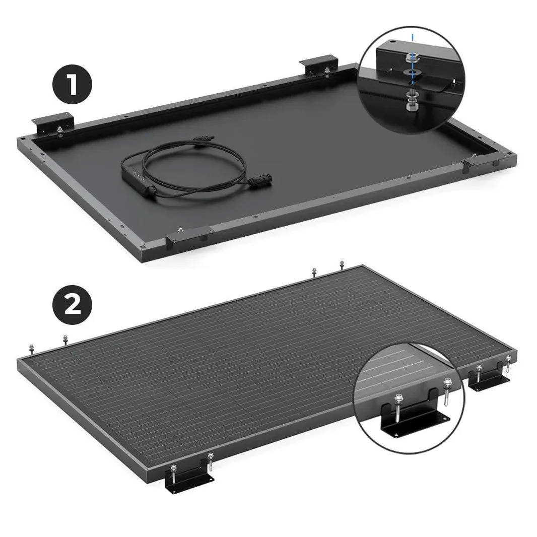 EcoFlow Rigid Solar Panel Mounting Feet | Fits 1 Panel