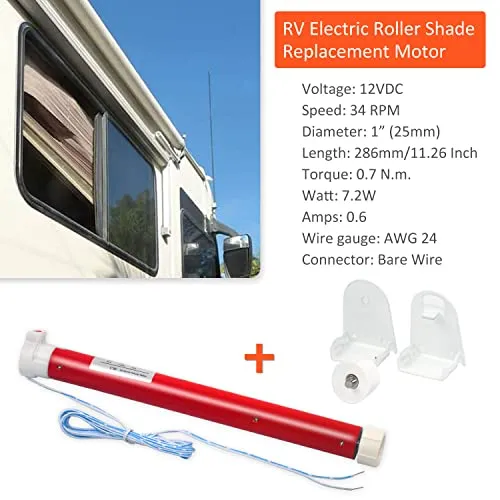 ES2512 Tubular Motor | DC12V DIY Electric Roller Blind/Shade Tubular Motor Kit(34mm-38mm)