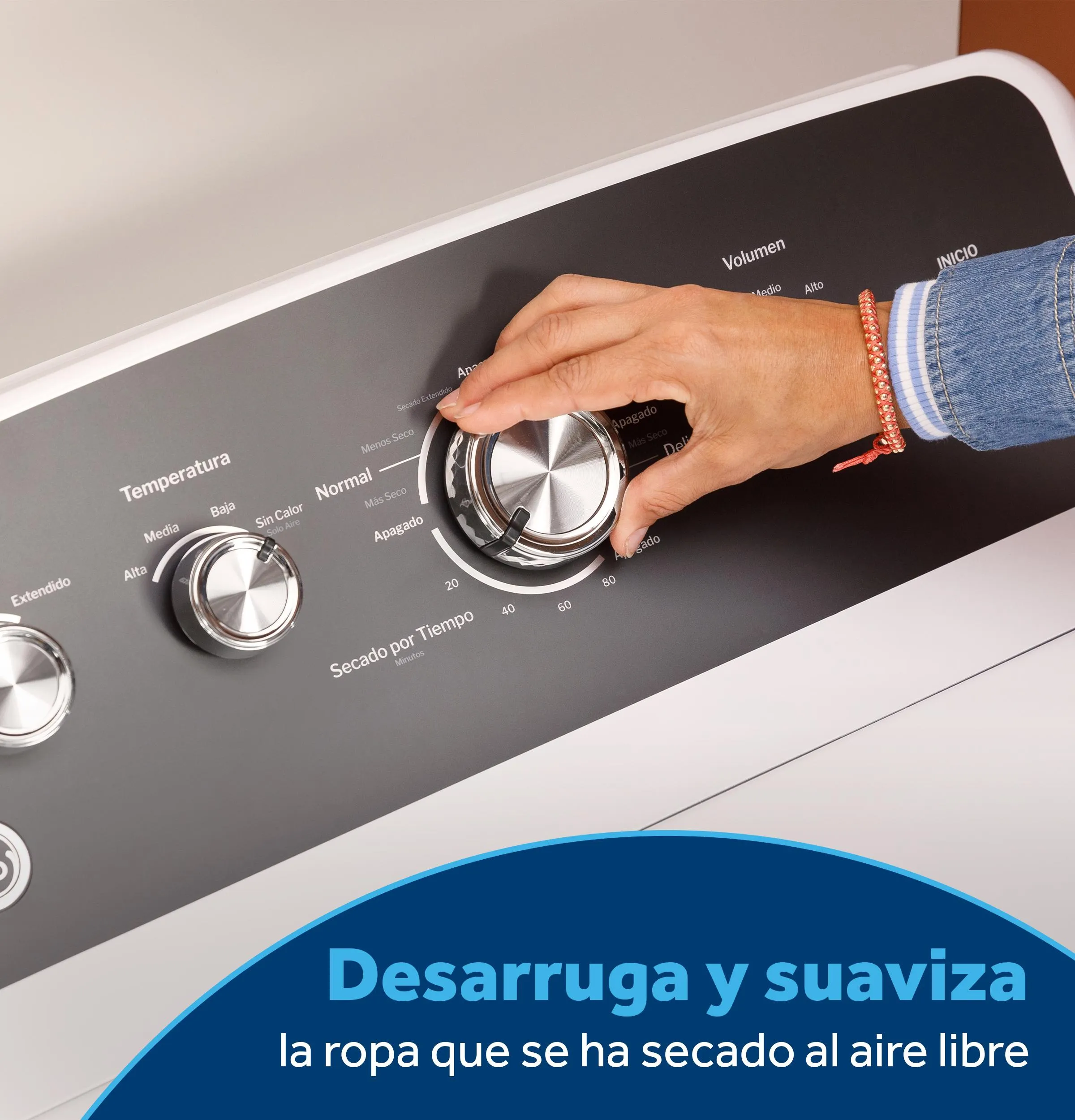 ETD48EASWWB GE® 7.2 cu. ft. Capacity&#x00A0;Electric&#x00A0;Dryer&#x00A0;with Spanish Panel and Up To 120 ft. Venting&#x200B;
